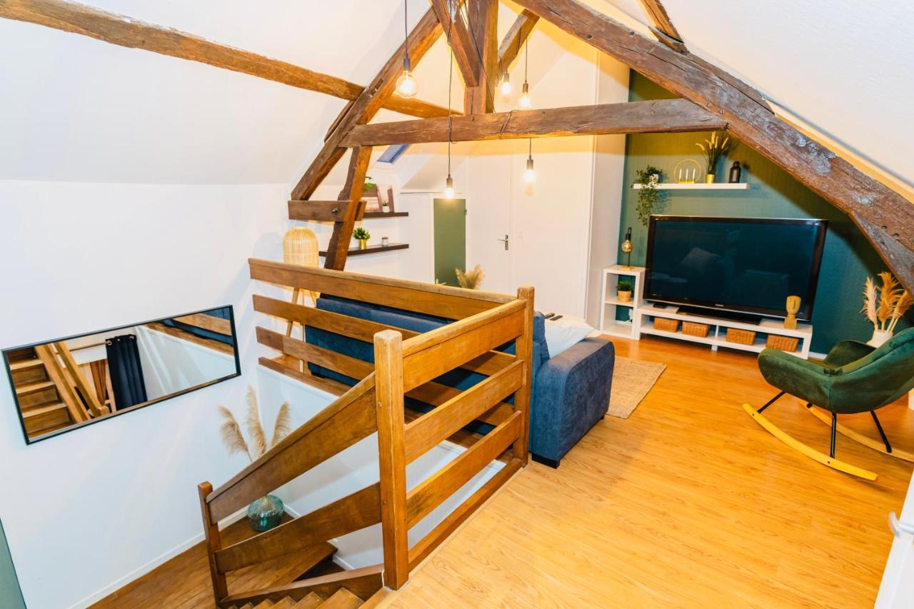 Nid Douillet La Cour Du Dauphin, Vue Cathedrale Imprenable Apartment Laon Ngoại thất bức ảnh