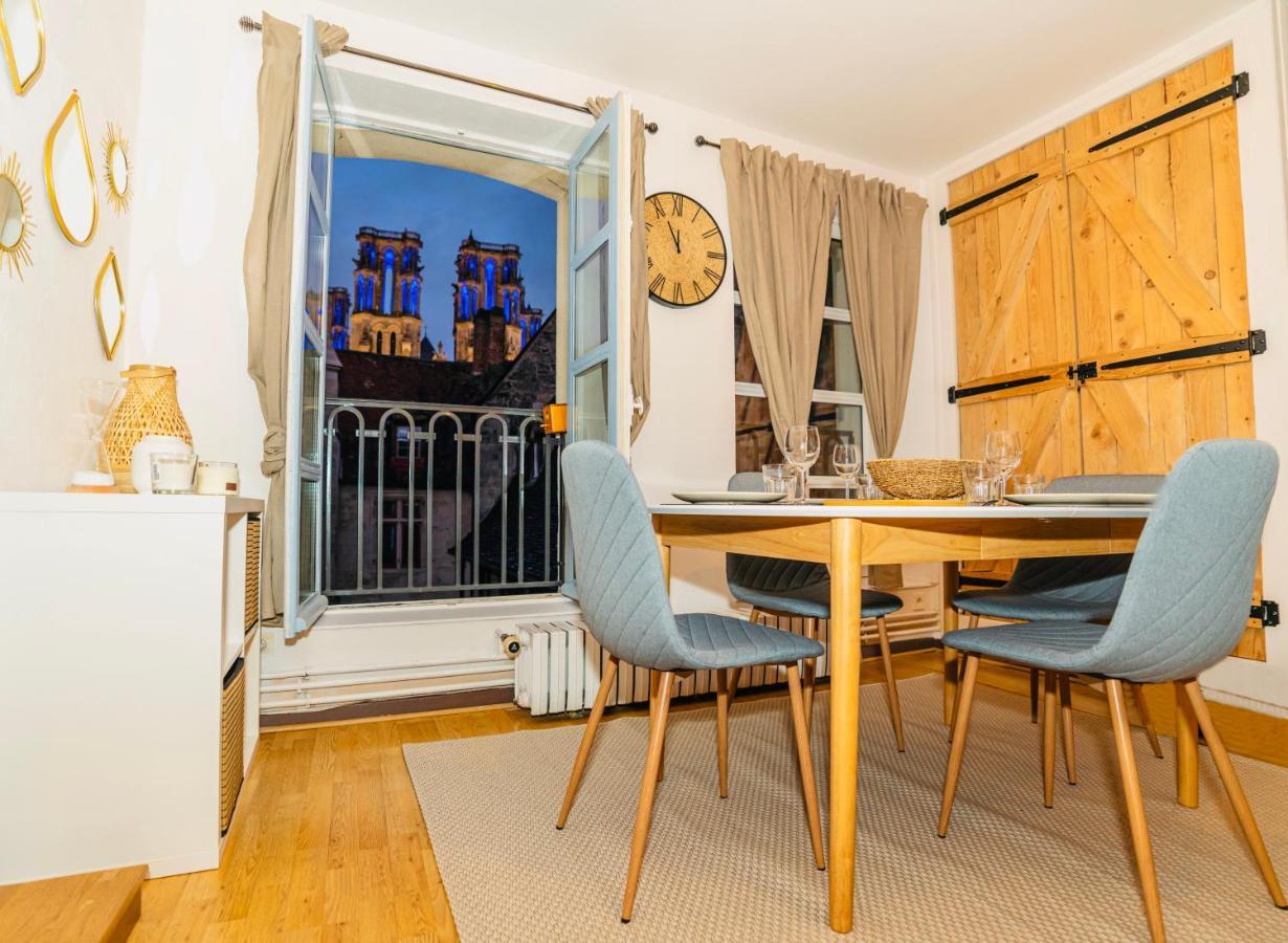 Nid Douillet La Cour Du Dauphin, Vue Cathedrale Imprenable Apartment Laon Ngoại thất bức ảnh
